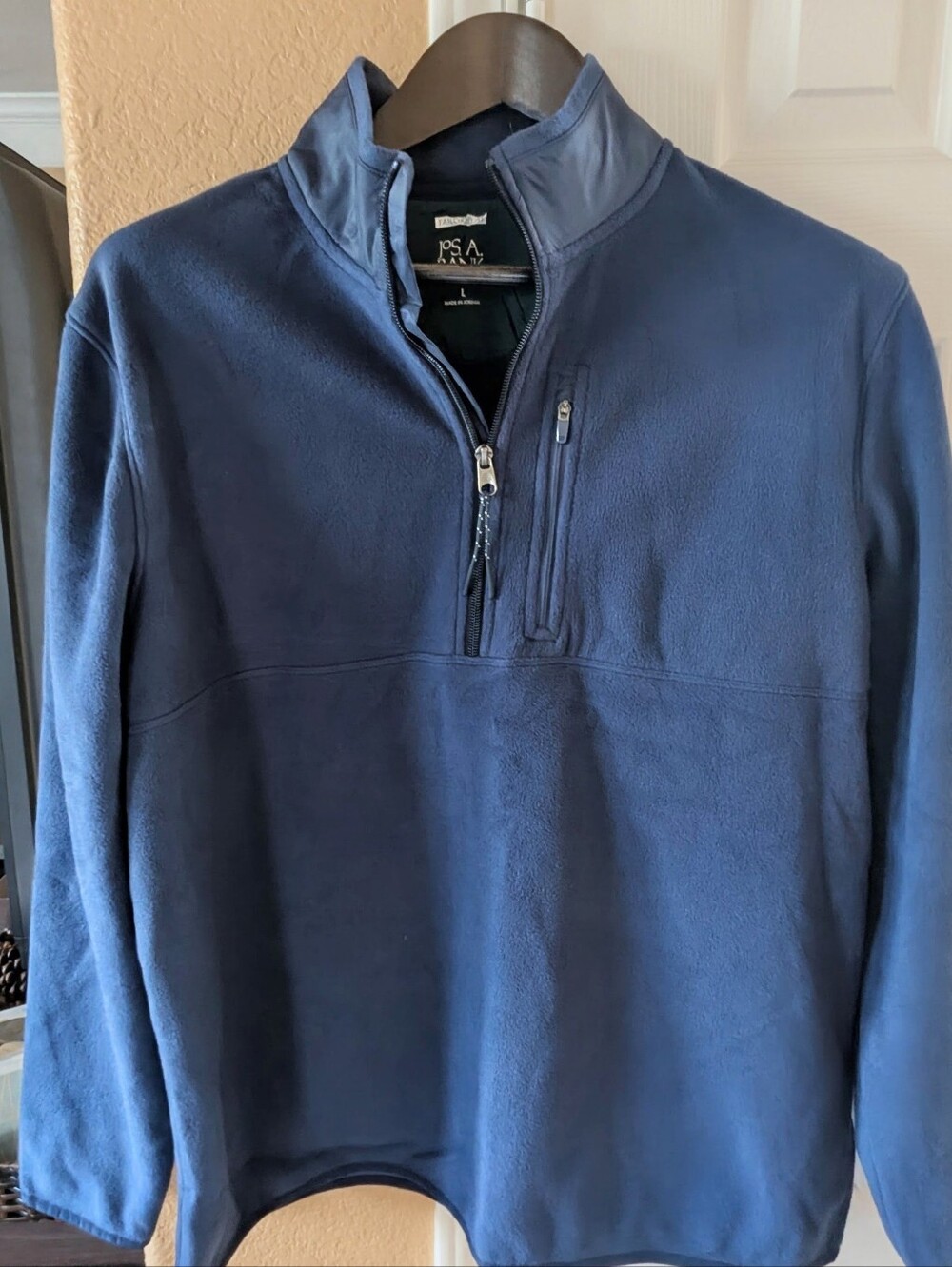 Jos. A. Bank Men's Navy Quarter-Zip Fleece Pullover